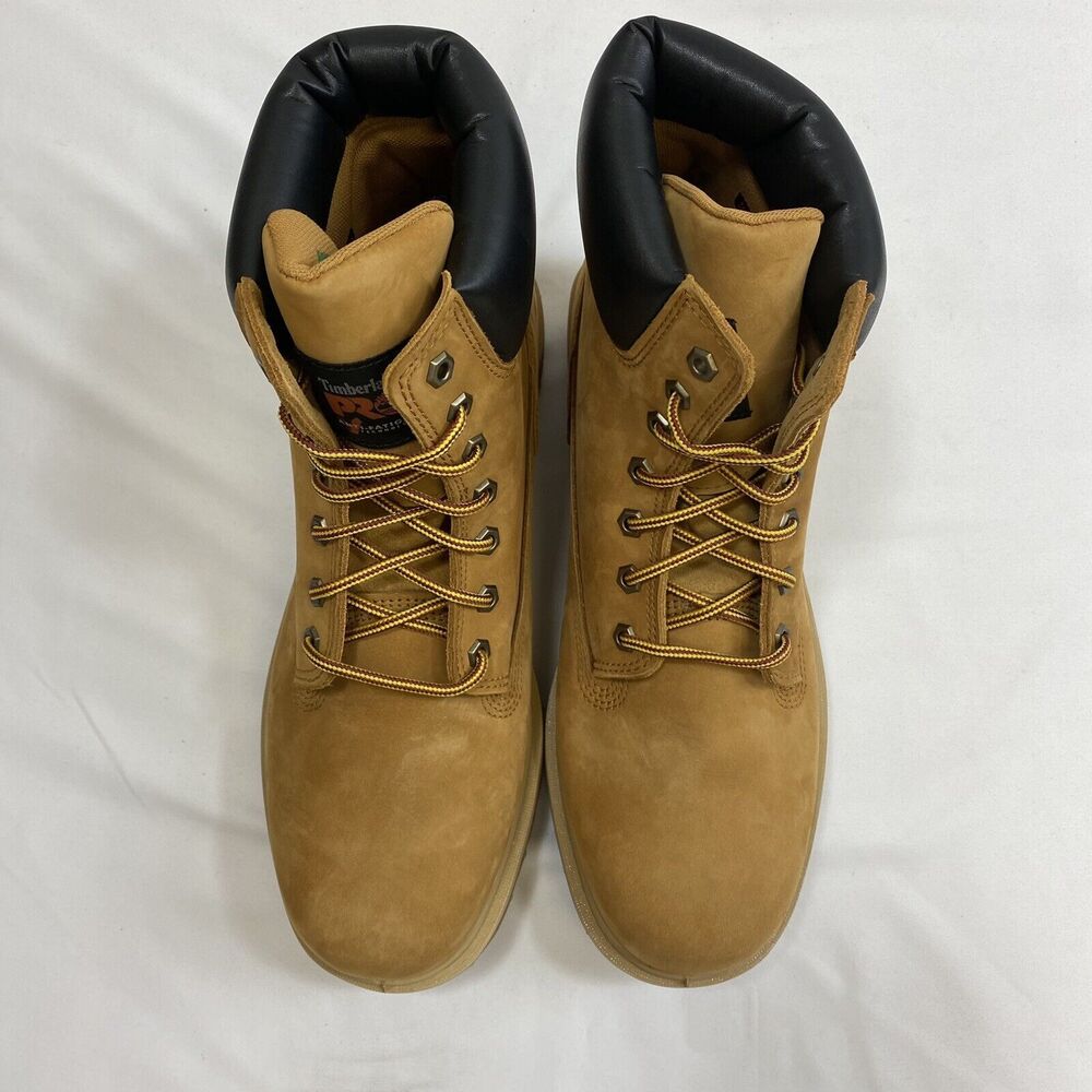 Timberland PRO Boots Men 12 Tan 6" Soft Toe Waterproof Workwear Insulated Shoes - Picture 6 of 15